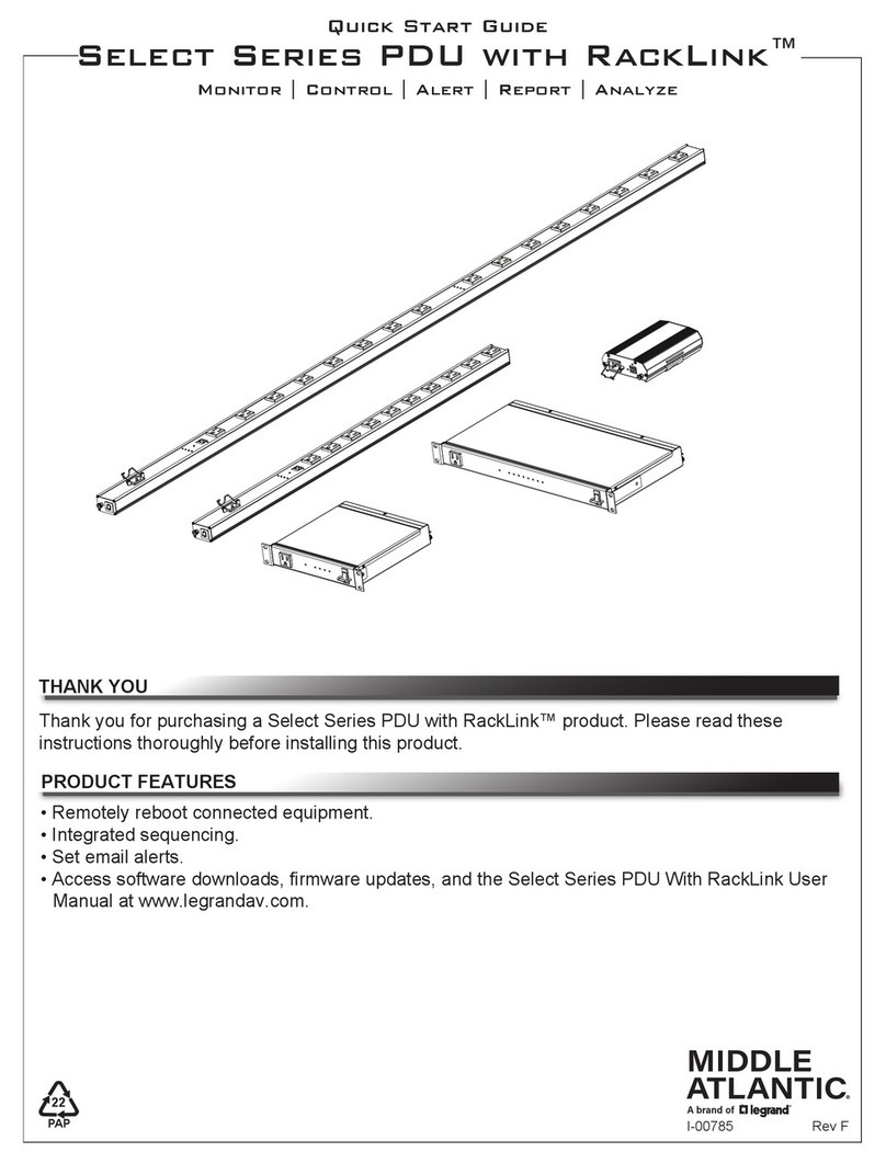 LEGRAND Middle Atlantic Select Series User manual