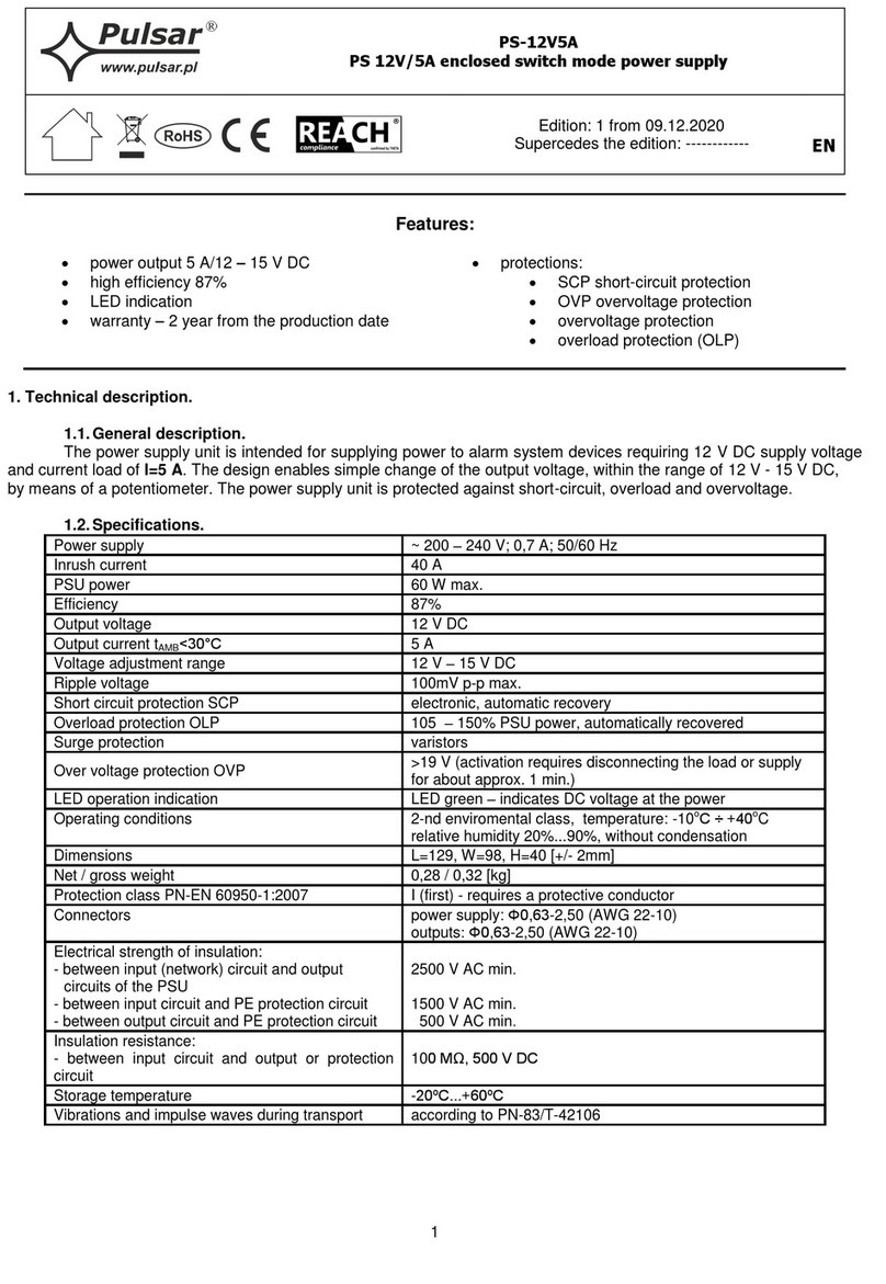 Pulsar PS-12V5A manual