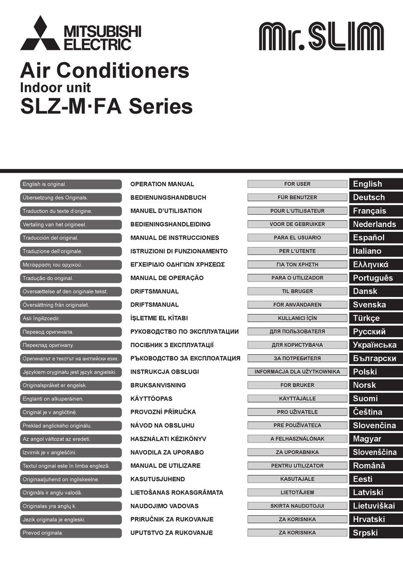 Mitsubishi Electric Mr. SLIM SLZ-M FA Series User manual