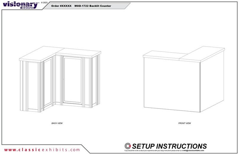 Classic Exhibits VISIONARY DESIGNS MOD-1722 Setup instructions Classic Exhibits VISIONARY DESIGNS MOD-1722 Setup instructions