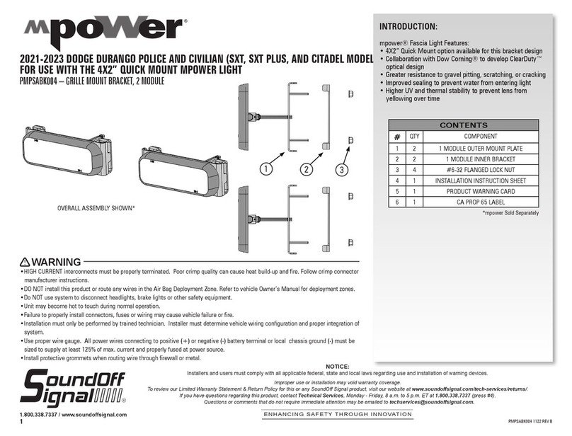 Soundoff Signal Mpower PMPSABK004 User manual