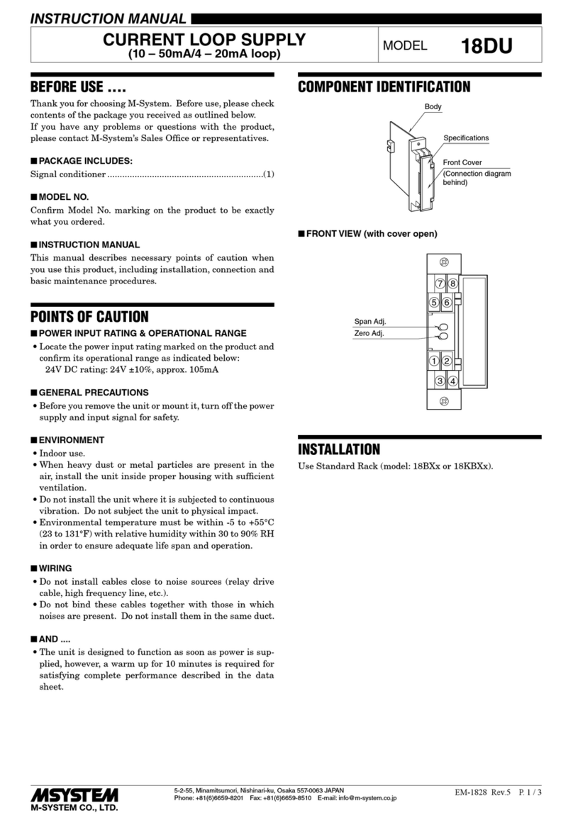 M-system 18DU User manual