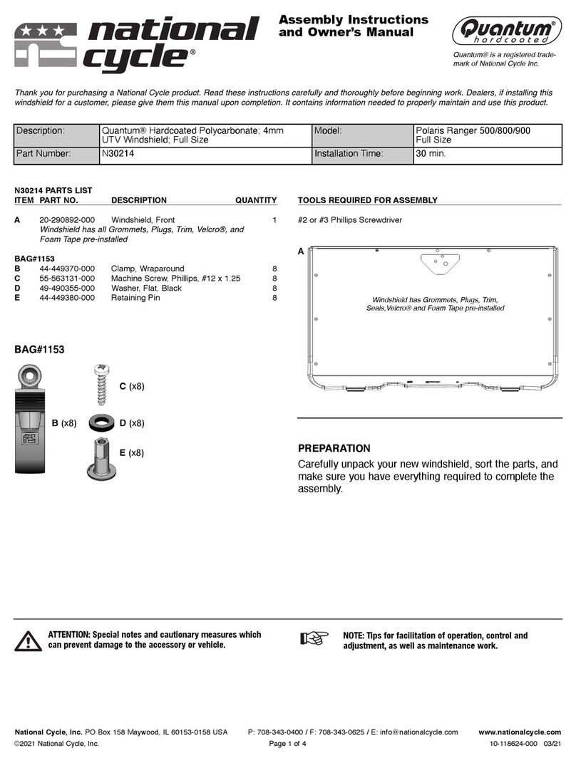 National Cycle Quantum N30214 Quick start guide