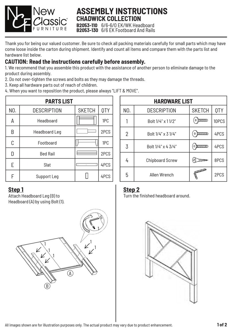 New Classic Furniture CHADWICK B2053-110 Assembly instructions