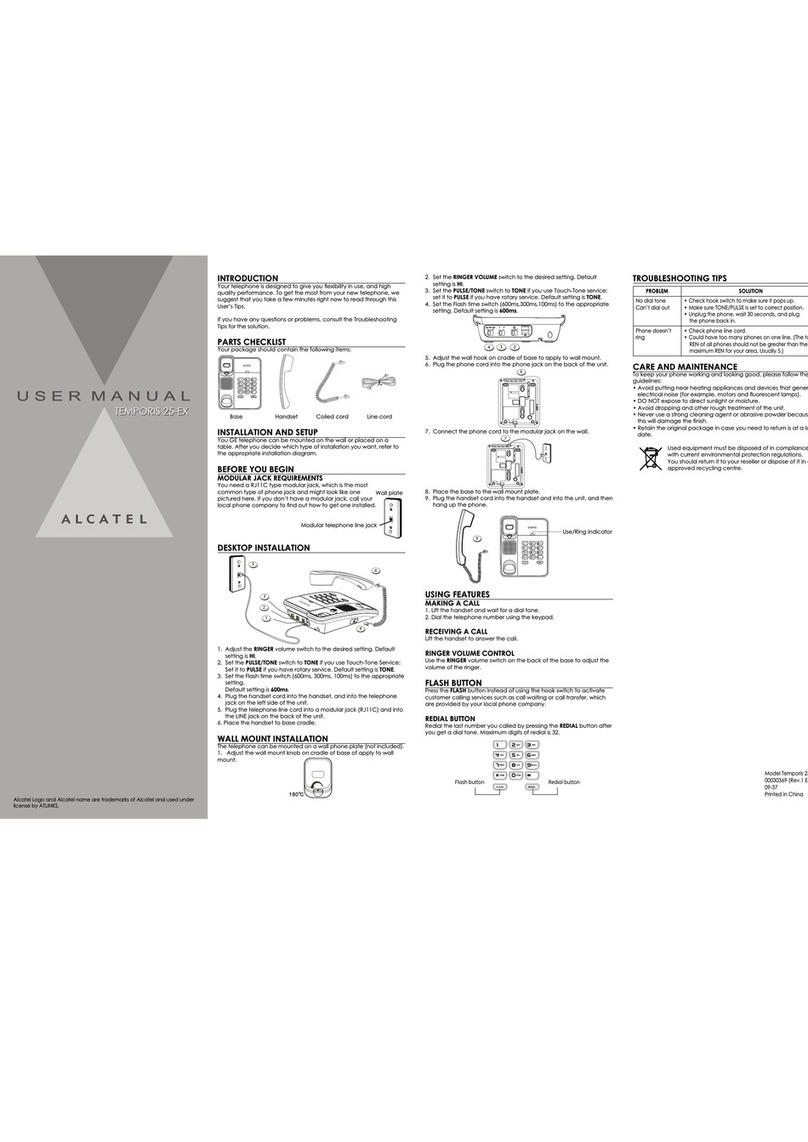 Alcatel TEMPORIS 25-EX User manual