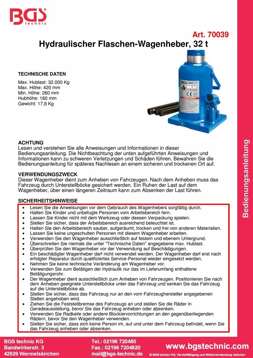 BGS technic 70039 User manual