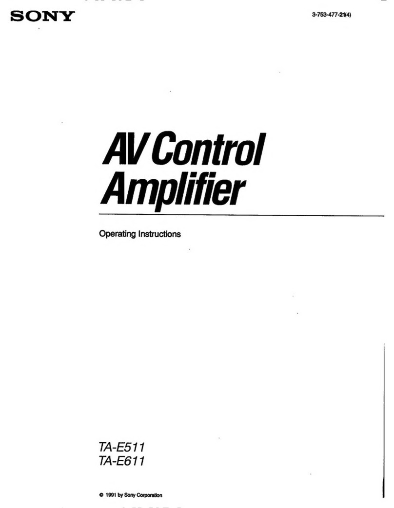 Sony TA-E511 operating instructions
