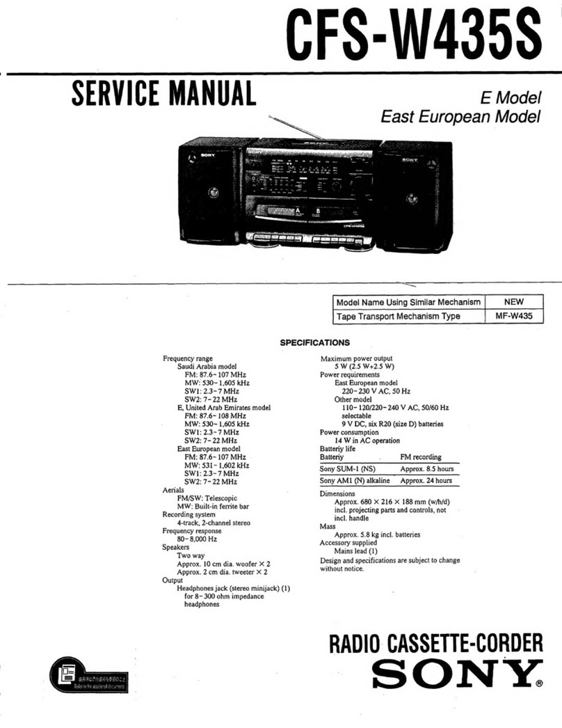 Sony CFS-W435S User manual Sony CFS-W435S User manual
