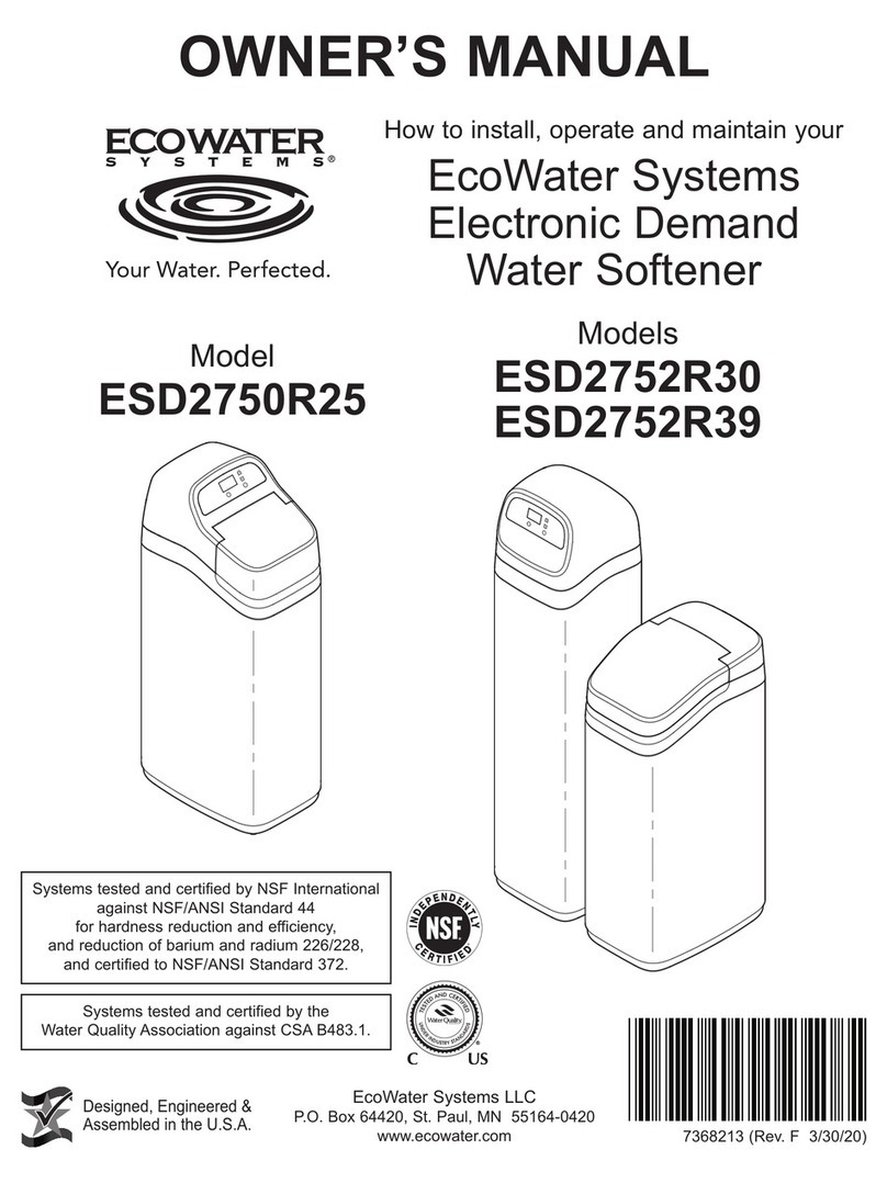EcoWater ESD2750R25 User manual EcoWater ESD2750R25 User manual