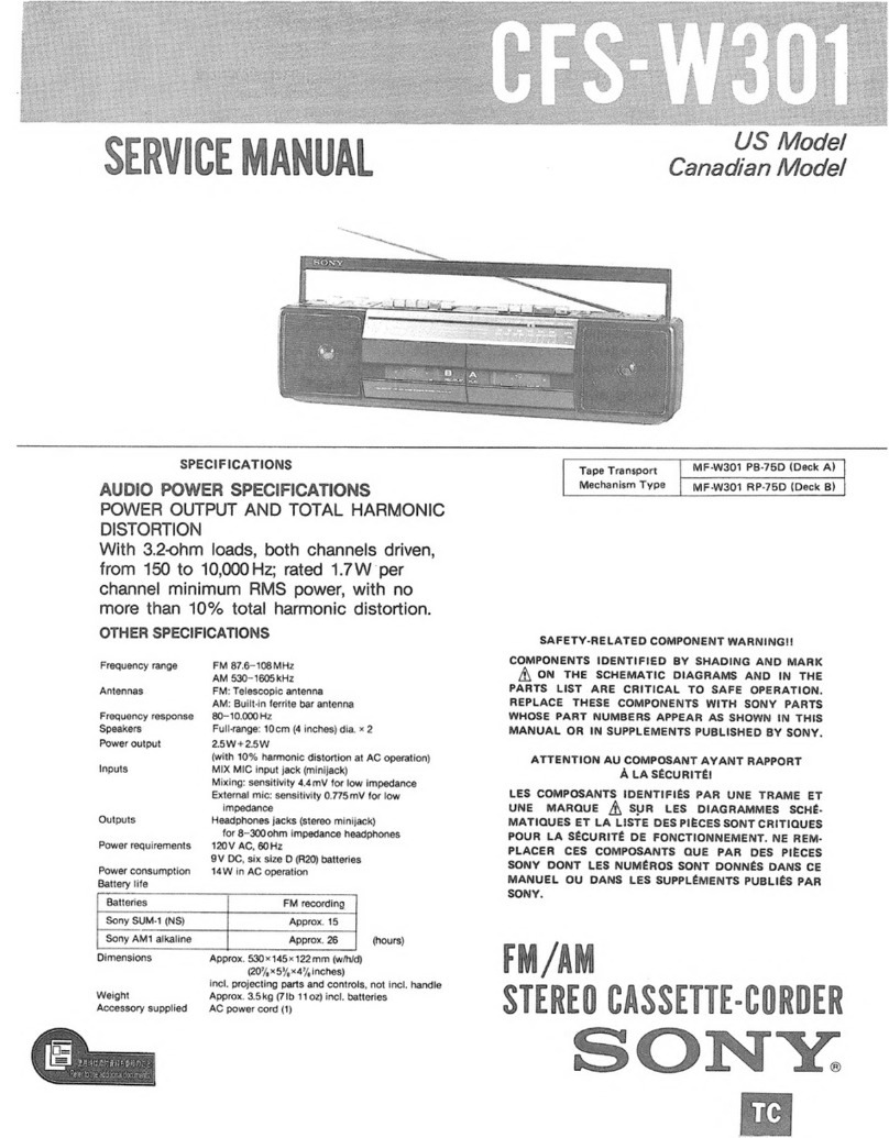 Sony CFS-W301 Service manual