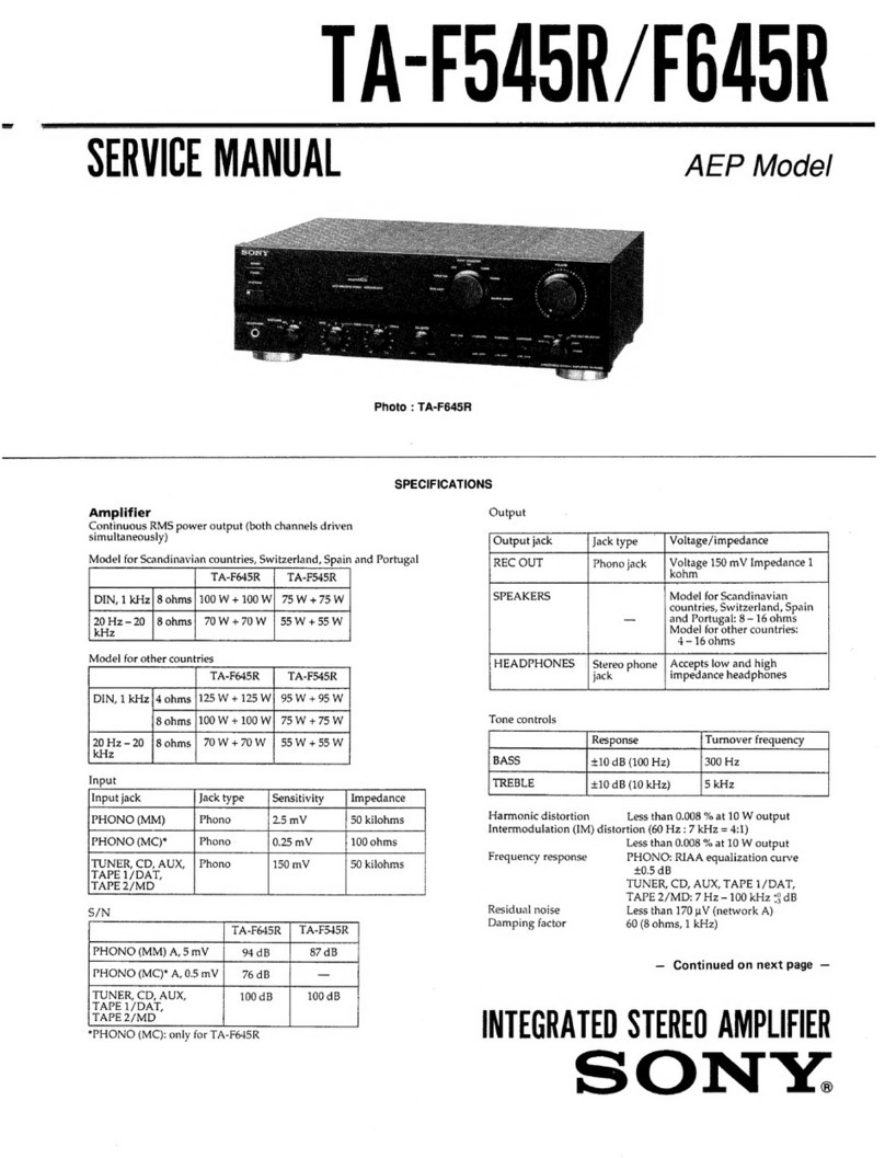 Sony TA-F545R User manual