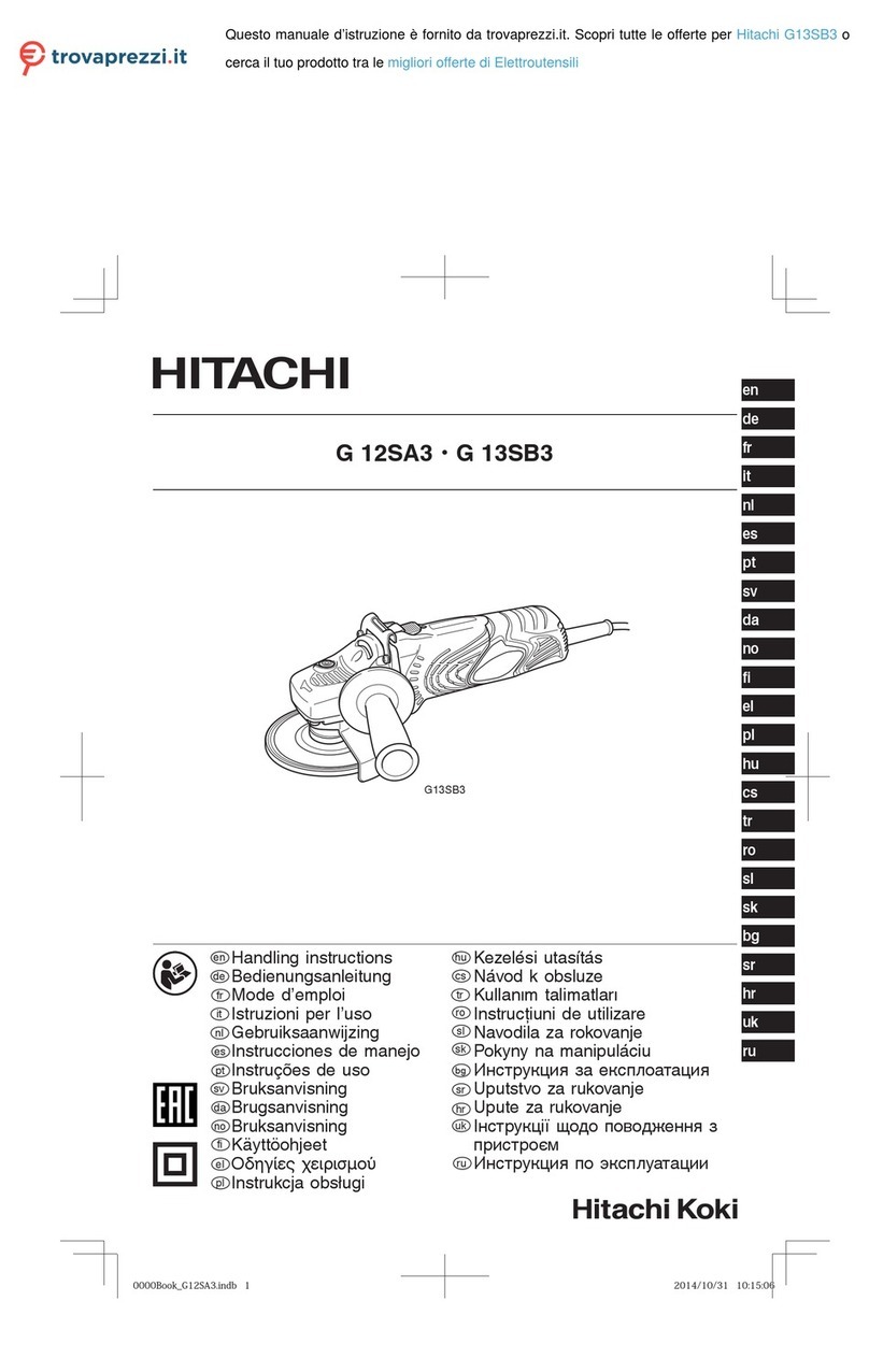 Hitachi Koki G13SB3 User manual