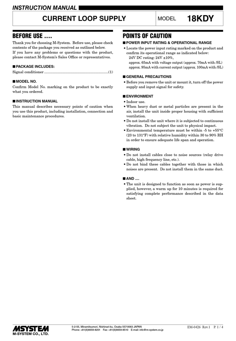 M-system 18KDY User manual