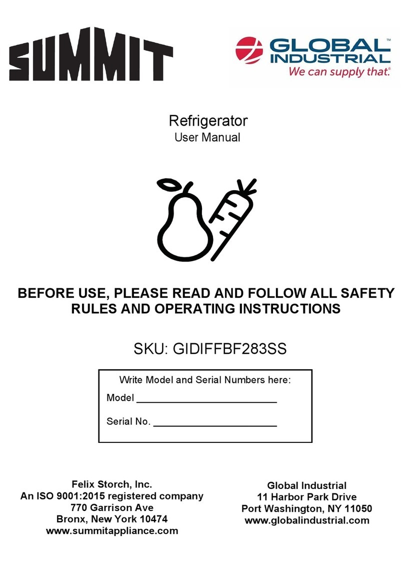 Summit GLOBAL INDUSTRIAL GIDIFFBF283SS User manual