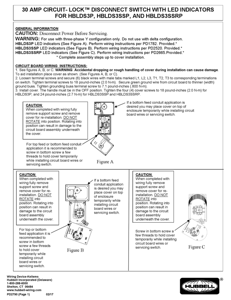 Hubbell CIRCUIT- LOCK HBLDS3P manual