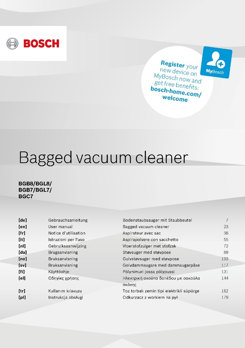 Bosch BGL8SIL5 User manual