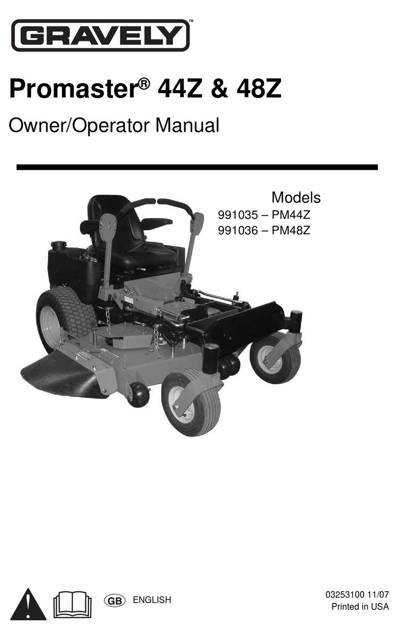 Gravely Promaster 44Z Owner's/operator's manual