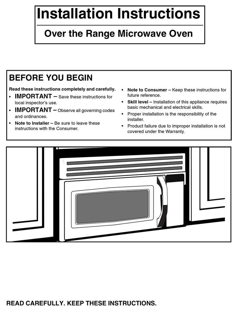 Tappan TMV151FSA User manual