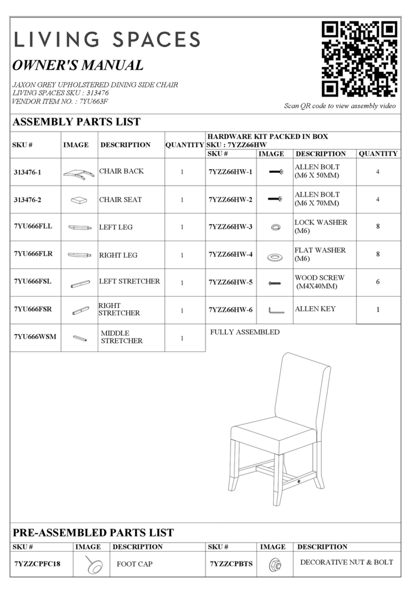 Living Spaces JAXON 313476 User manual Living Spaces JAXON 313476 User manual