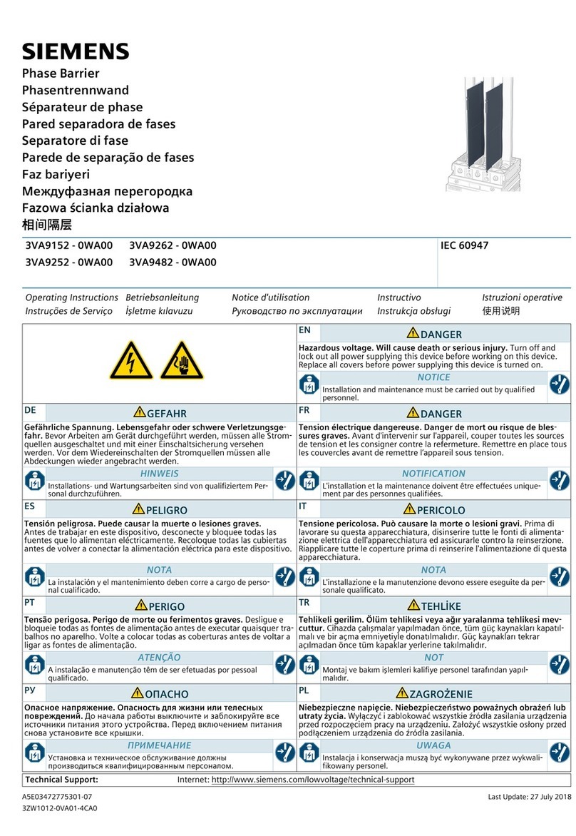 Siemens 3VA9152-0WA00 User manual