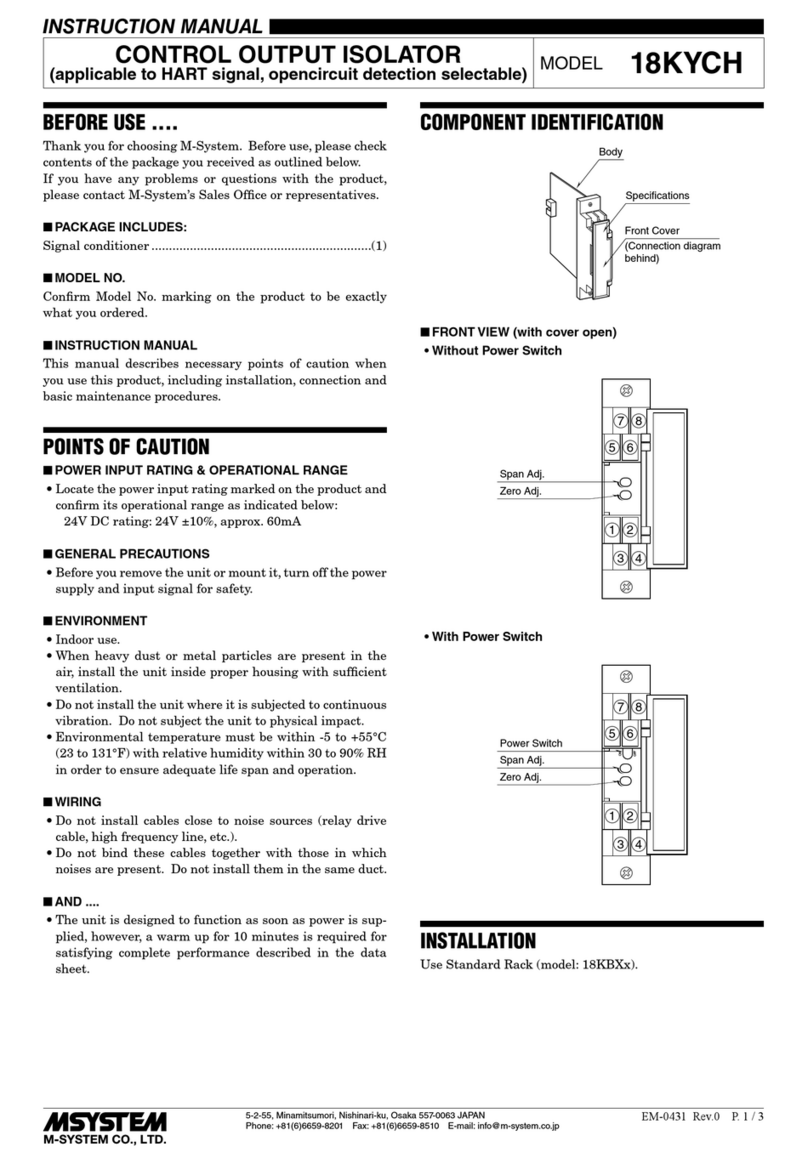 M-system 18KYCH instruction manual