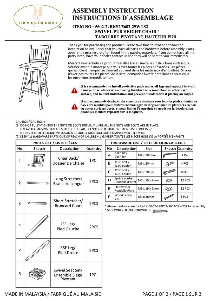 Homelegance 5602-29WTS2 Assembly instruction Homelegance 5602-29WTS2 Assembly instruction