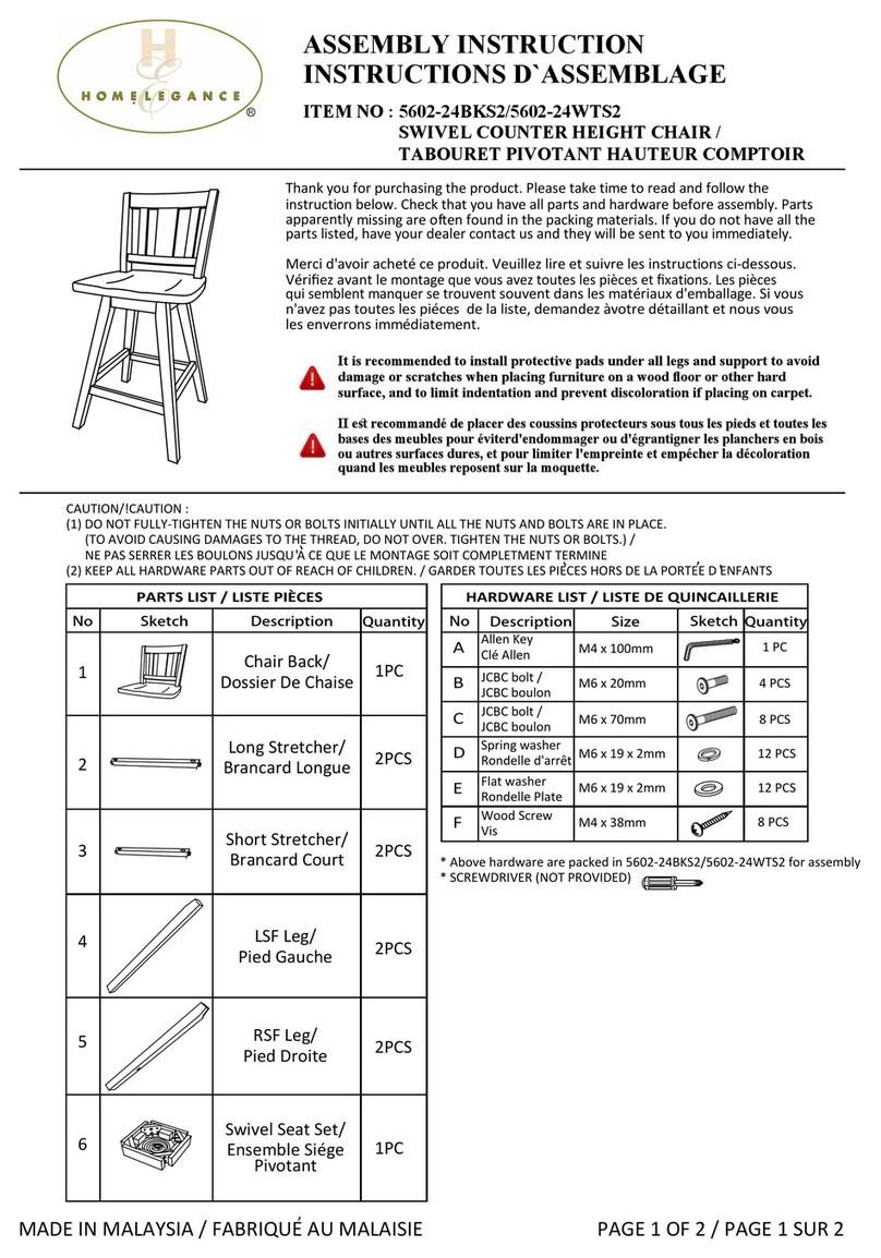 Homelegance 5602-24WTS2 Assembly instruction Homelegance 5602-24WTS2 Assembly instruction