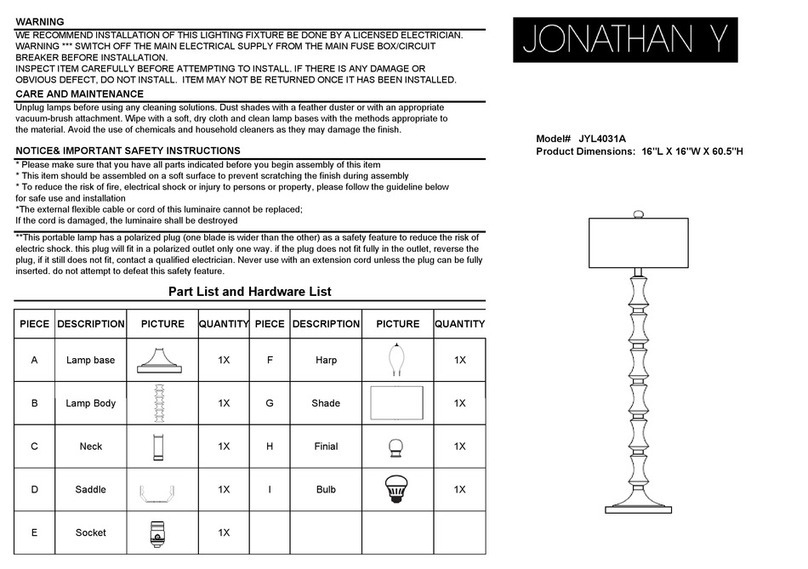 JONATHAN Y Jaxon JYL4031A User manual