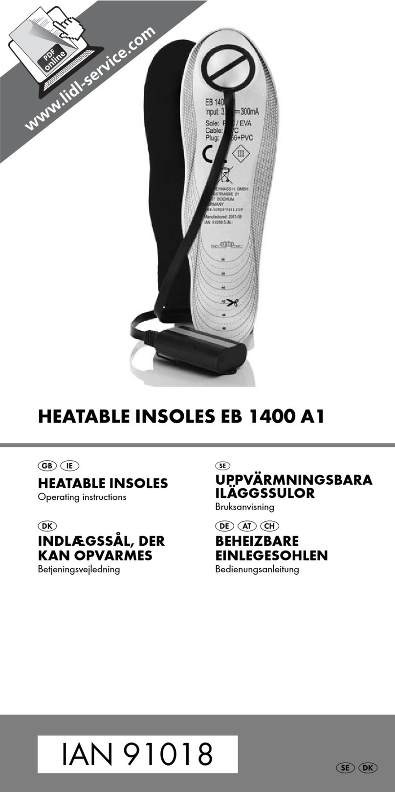 Kompernass 91018 operating instructions
