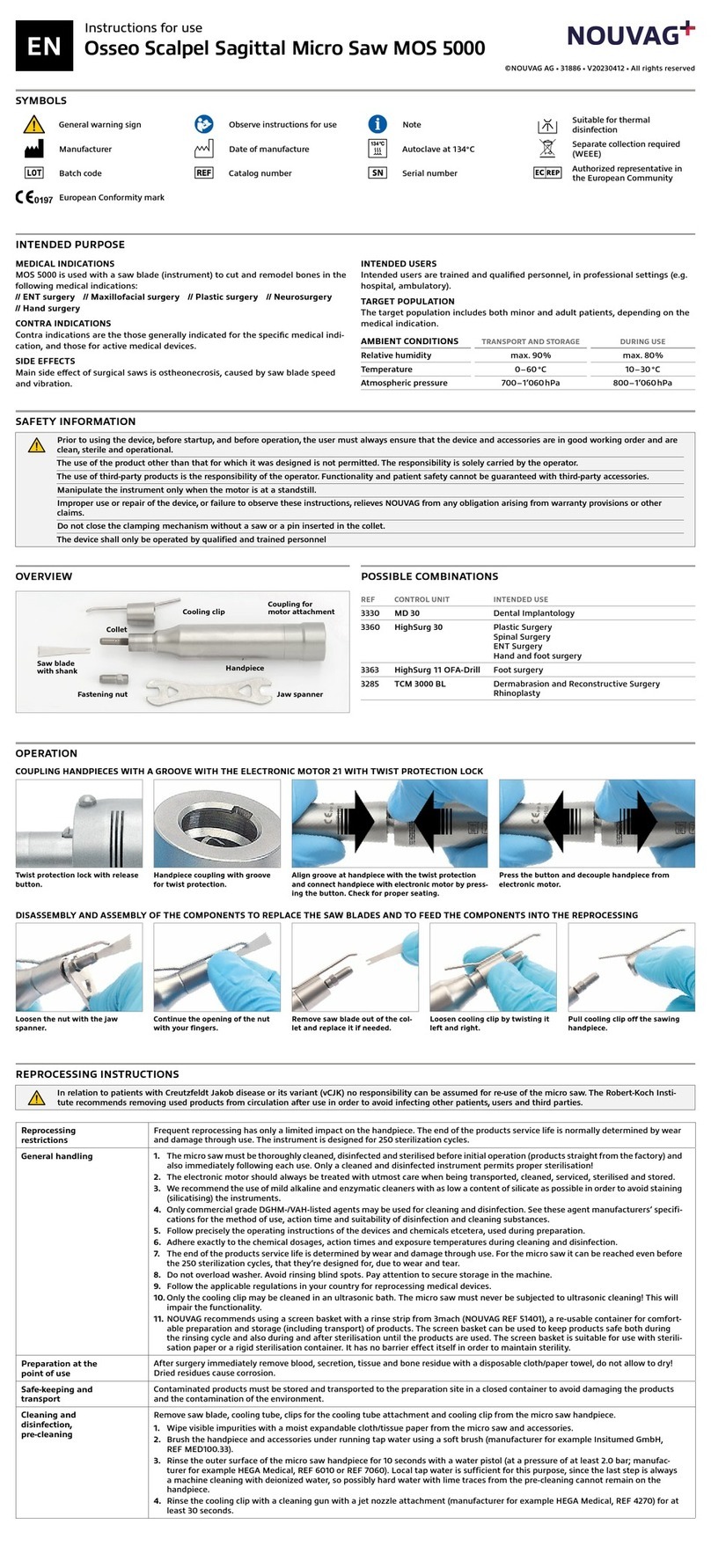 Nouvag MOS 5000 Instructions for use