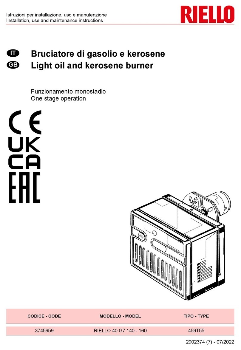 Riello 40 G7 140 Installation, use and maintenance instructions