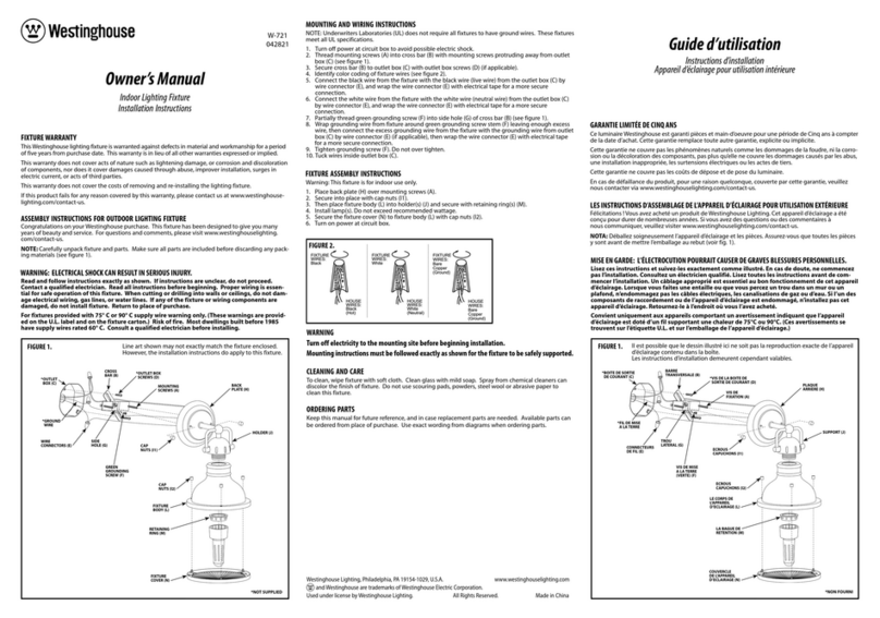 Westinghouse W-721 User manual