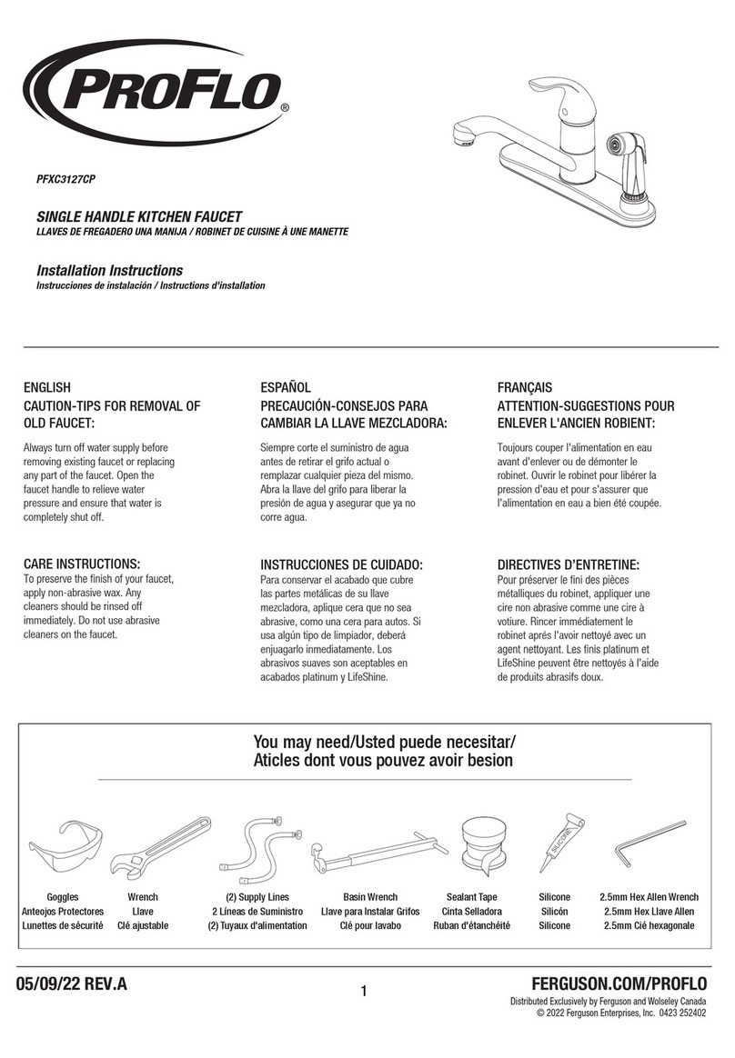 ProFlo PFXC3127CP installation instructions