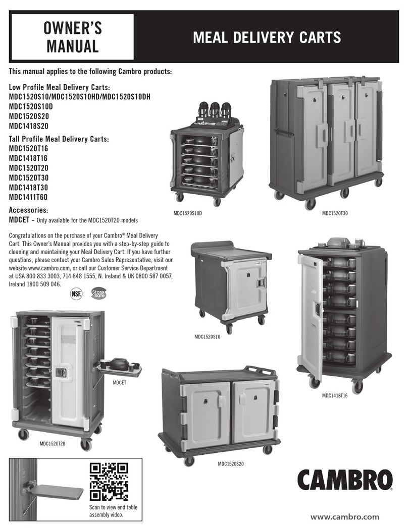 Cambro MDC1520T20 owner's manual