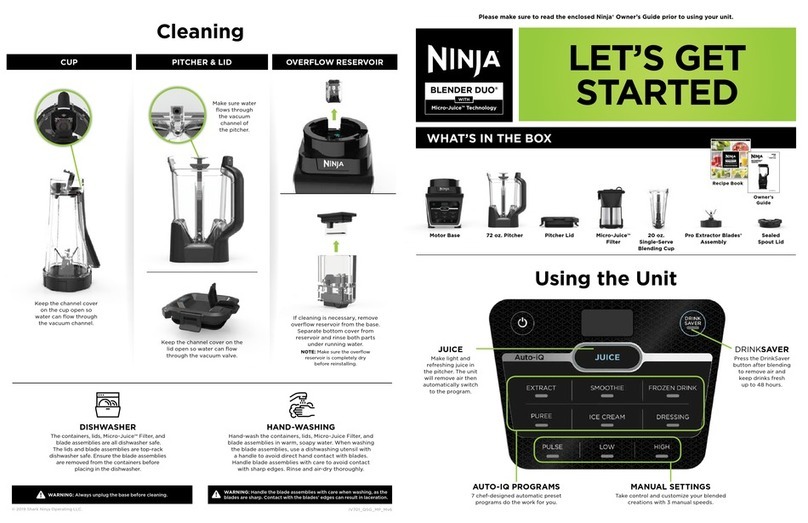 Ninja BLENDER DUO IV701 Installation instructions