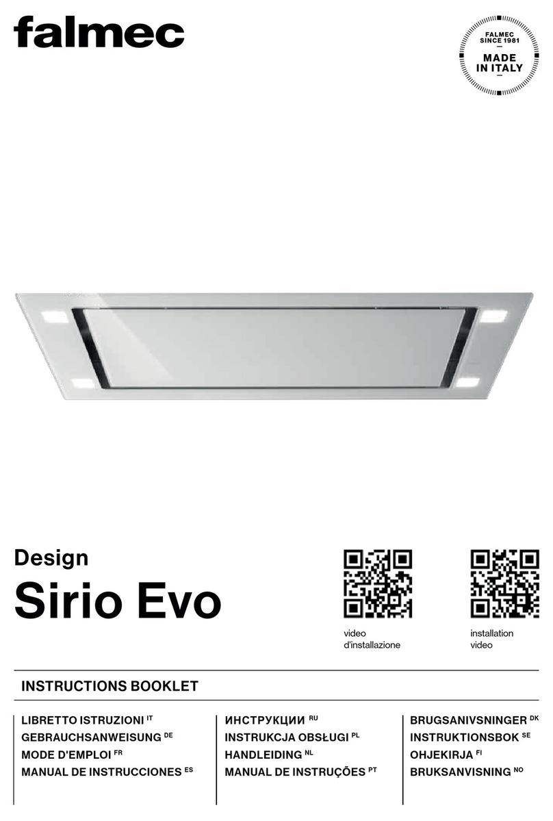 FALMEC Sirio Evo SIRIO90W Instruction booklet
