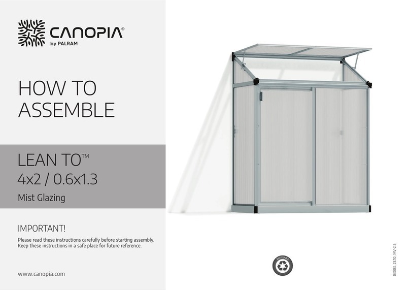 Palram Canopia LEAN TO 4x2/0.6x1.3 User manual