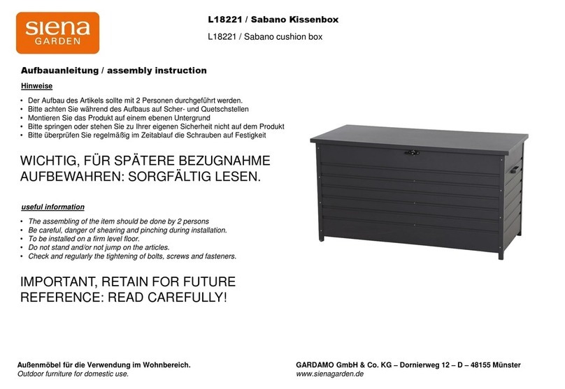 siena GARDEN Sabano L18221 Assembly instruction