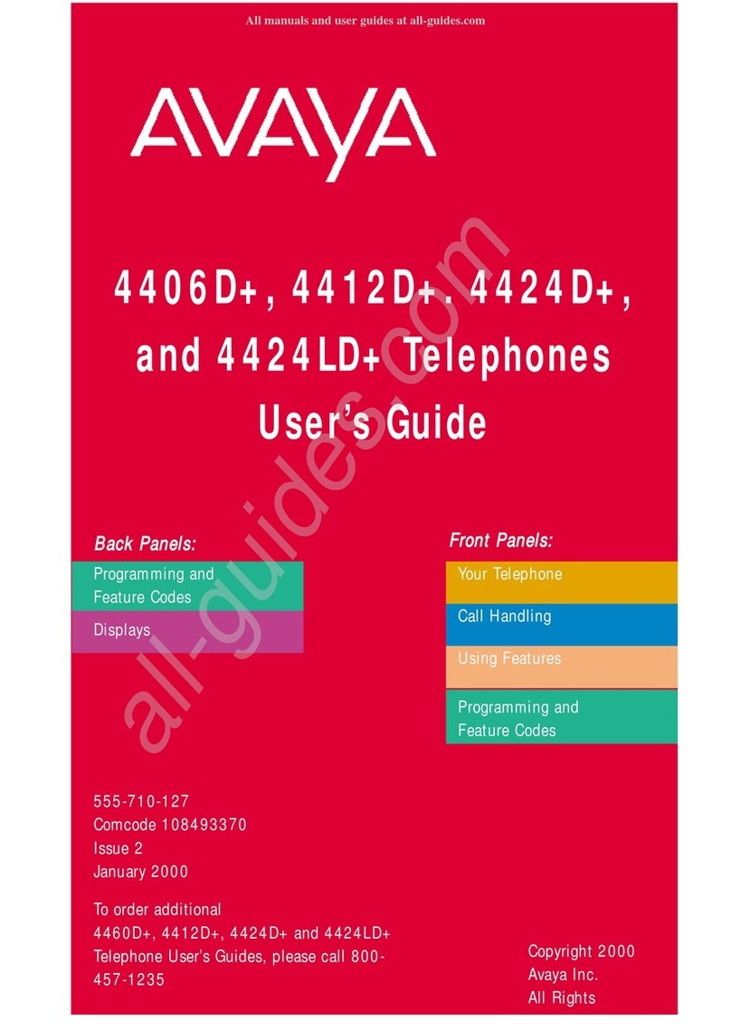 Avaya 4412D+ User manual
