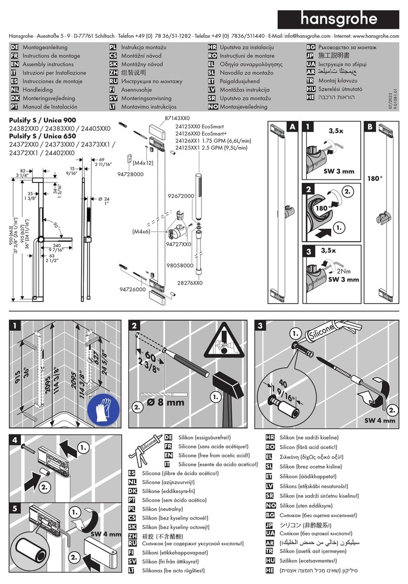 Hans Grohe Pulsify S Unica 900 24382 0 Series User manual