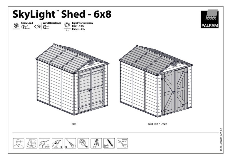 Palram SkyLight Shed 6x8 Tan / Deco manual Palram SkyLight Shed 6x8 Tan / Deco manual