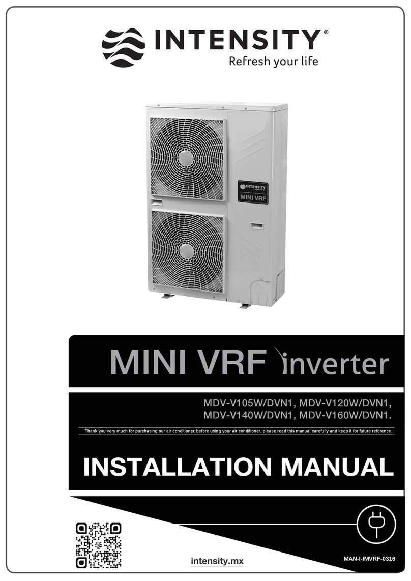 intensity MINI VRF MDV-V120W/DVN1 installation manual