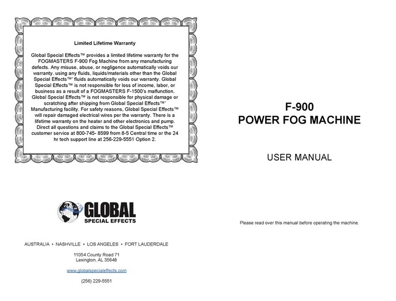 GLOBAL SPECIAL EFFECTS F-900 User manual