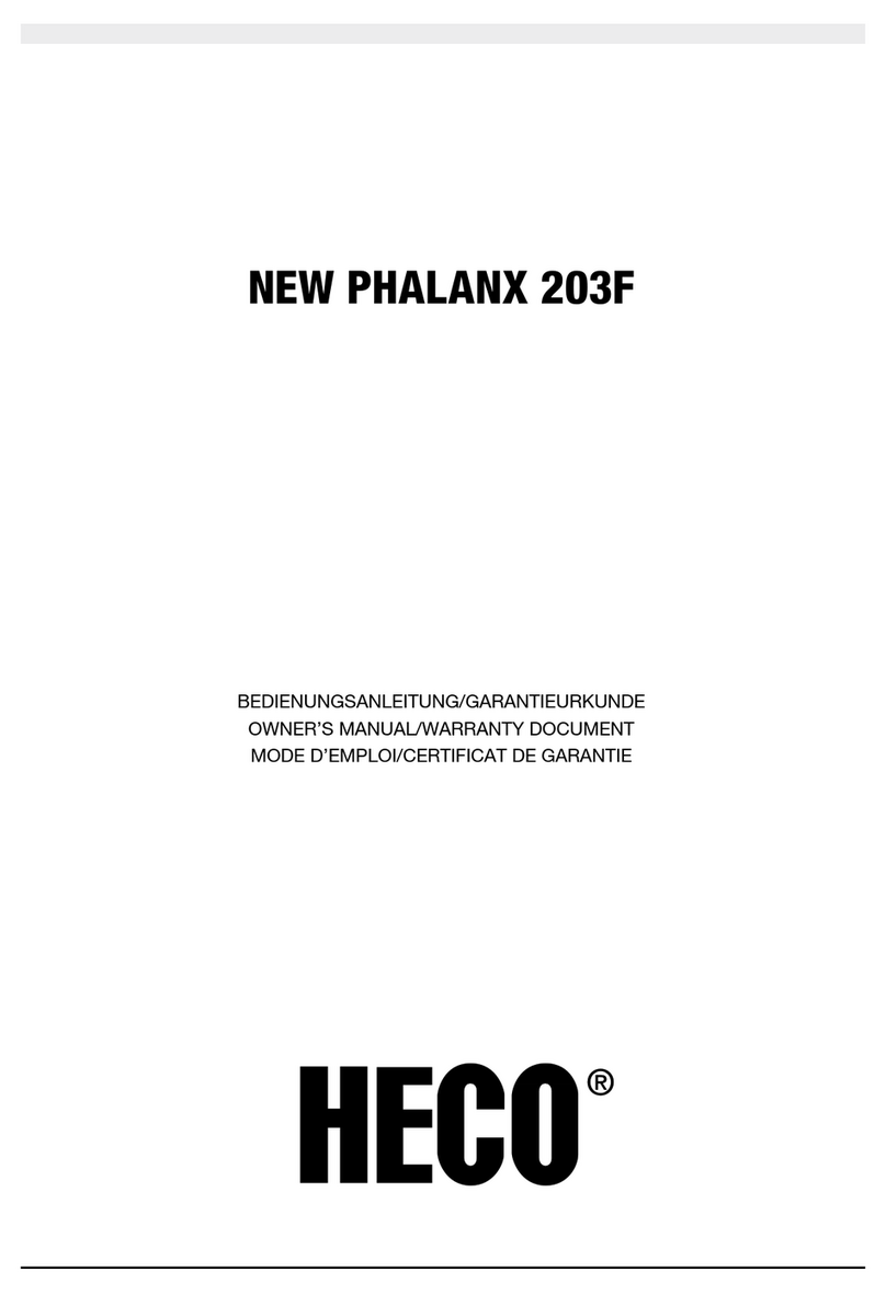 Heco New Phalanx 203F Owner's manual/warranty document