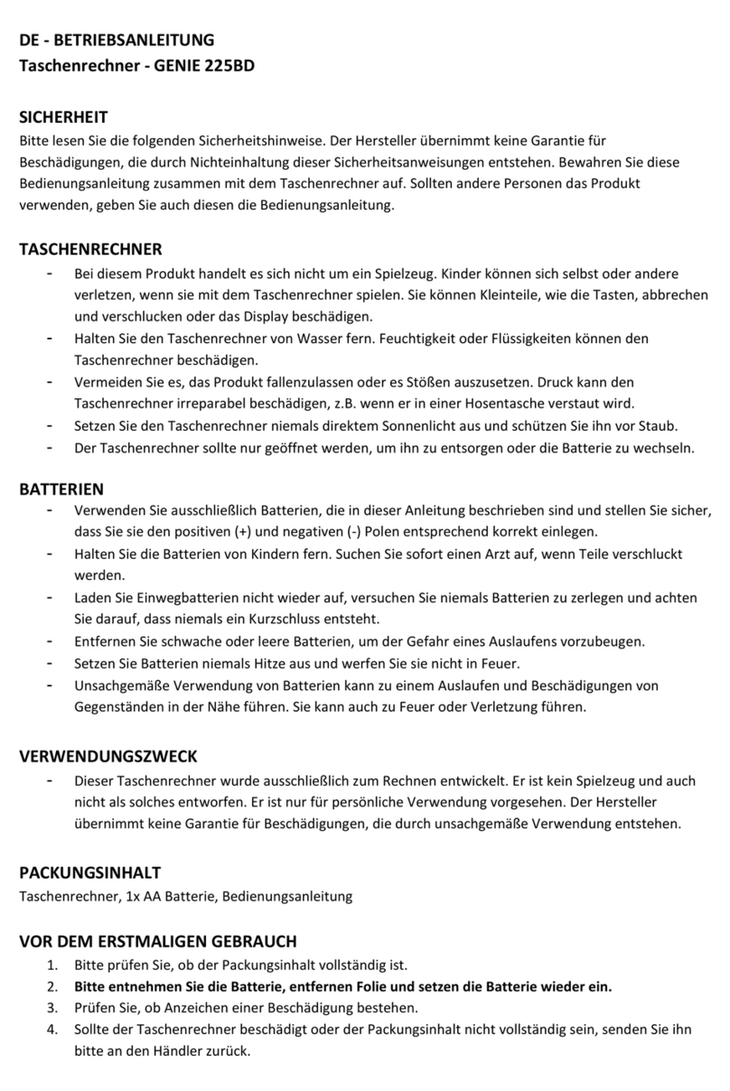 Genie 225BD User manual