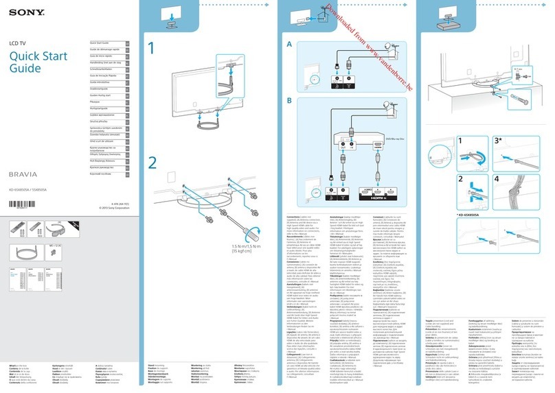 Sony BRAVIA KD-65X8505A User manual Sony BRAVIA KD-65X8505A User manual