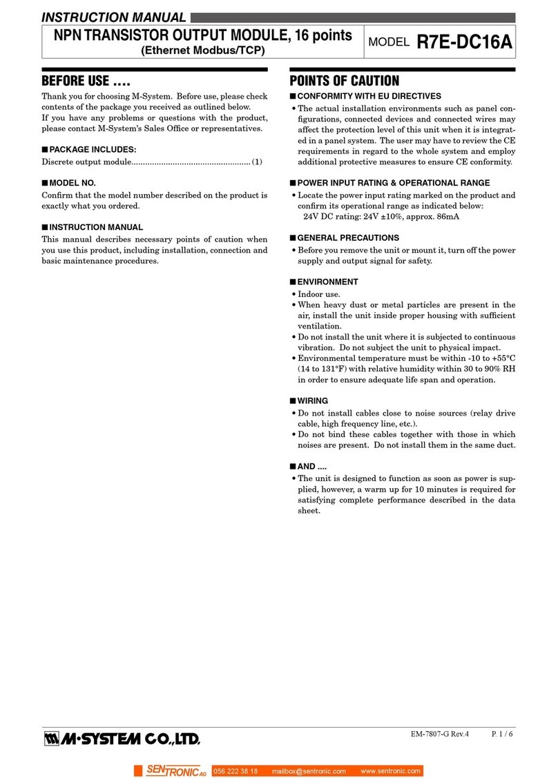 M-system R7E-DC16A User manual M-system R7E-DC16A User manual