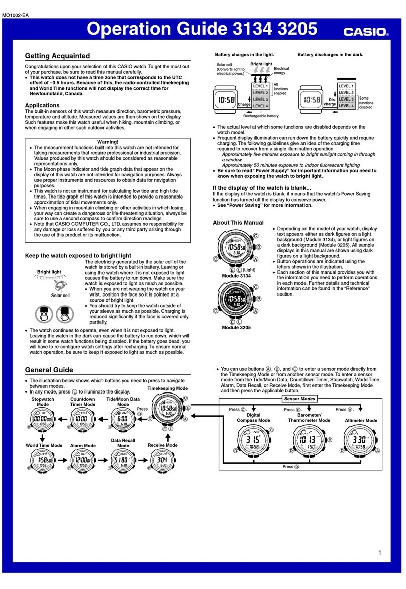 Casio Pro Trek PRW-1500-1VER User manual Casio Pro Trek PRW-1500-1VER User manual