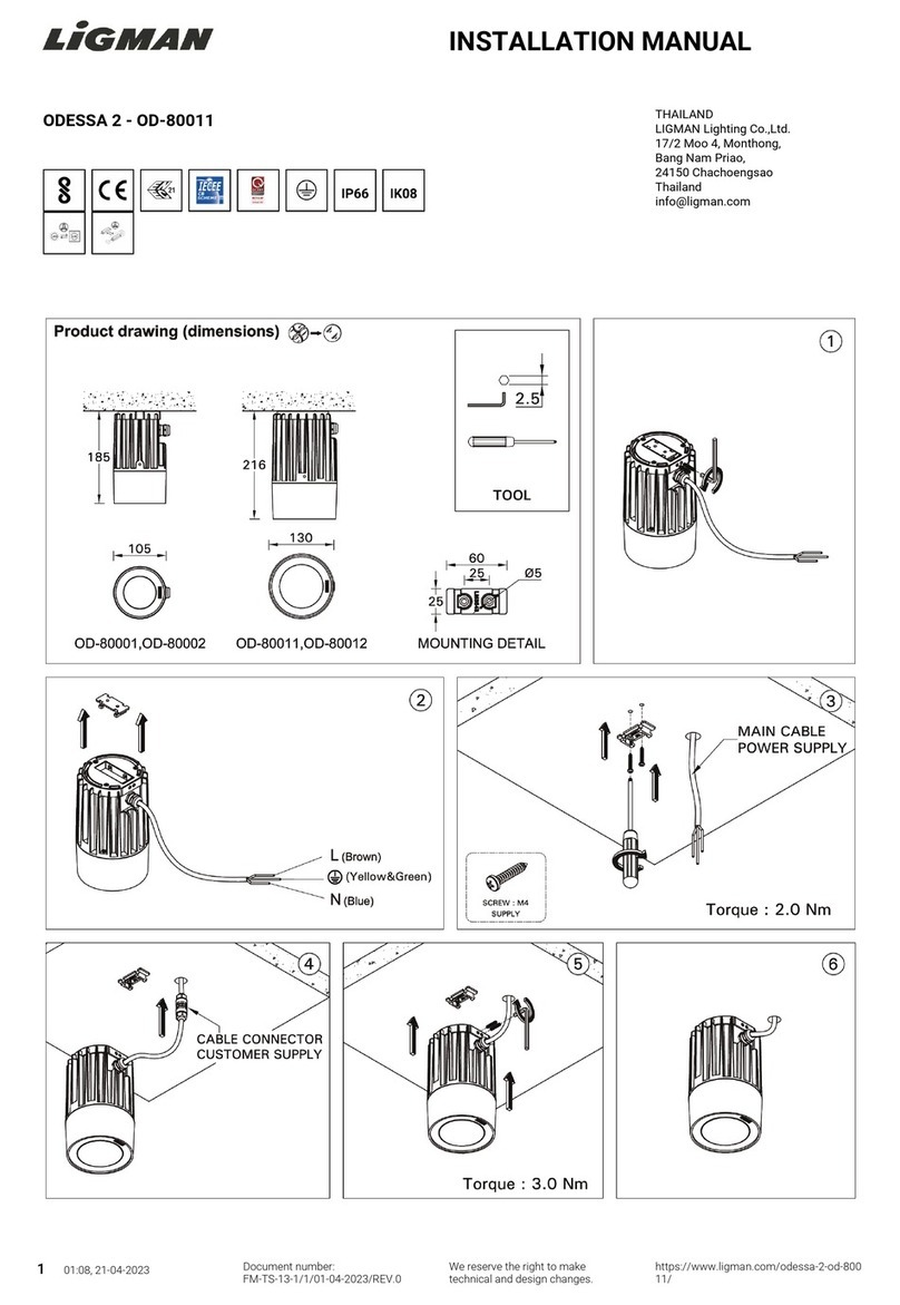 LIGMAN OD-80011 installation manual