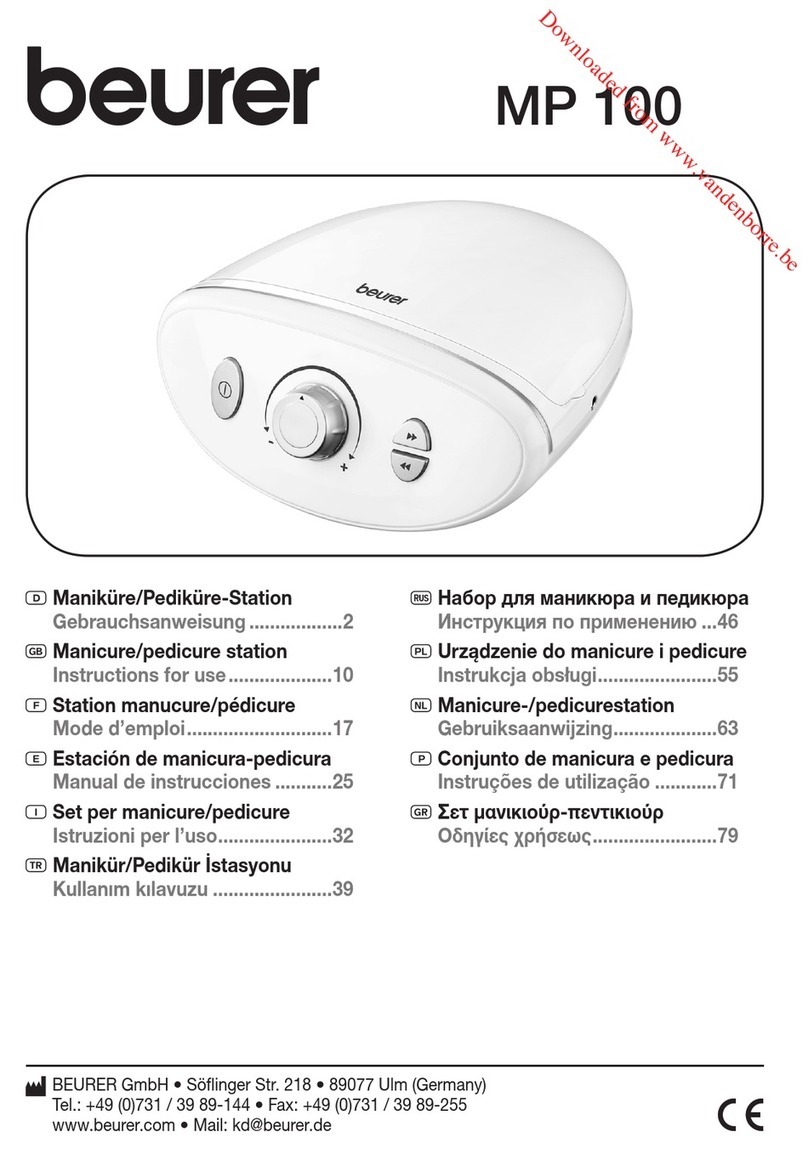 Beurer MP 100 Instructions for use
